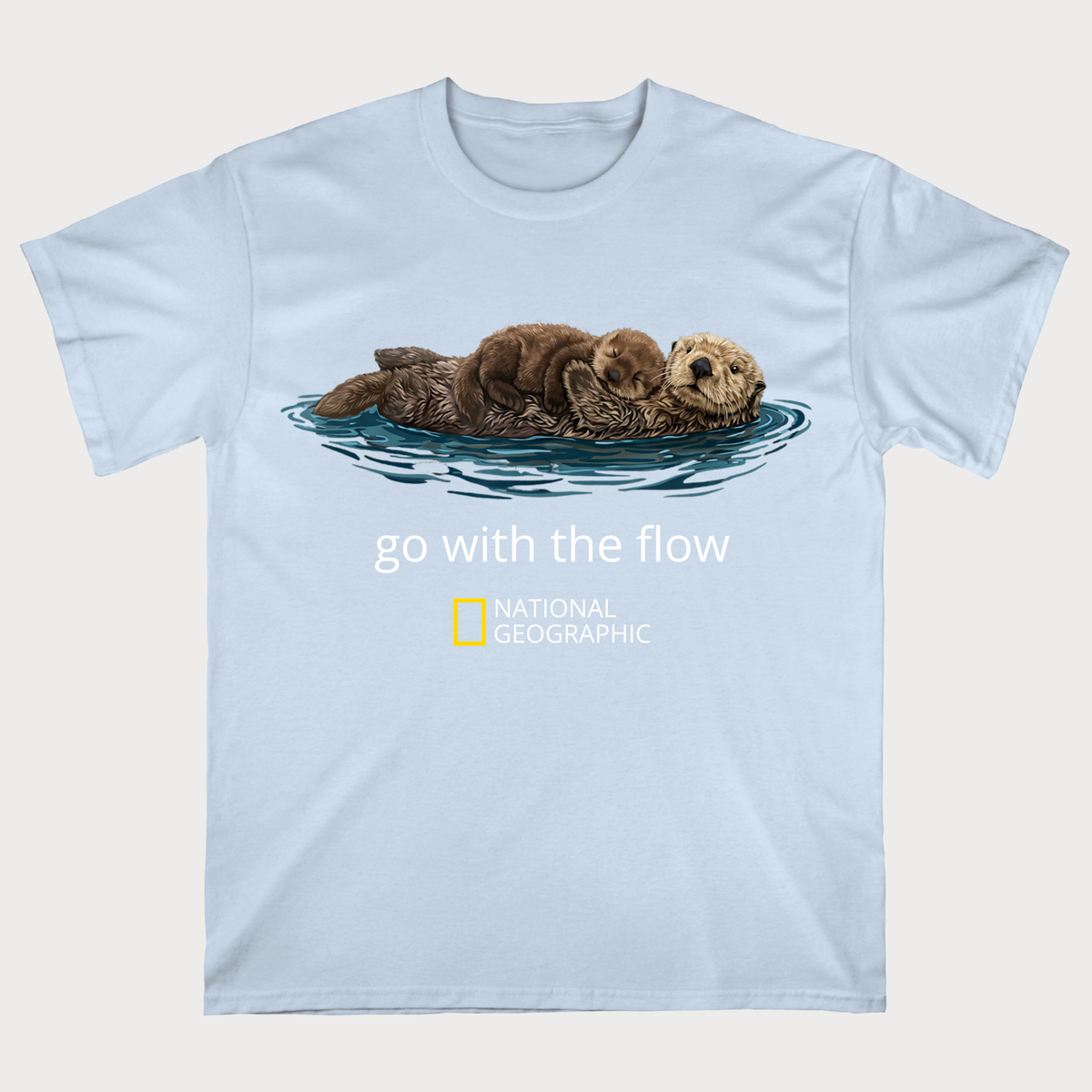 Go With the Flow Sea Otters Nature T-Shirt