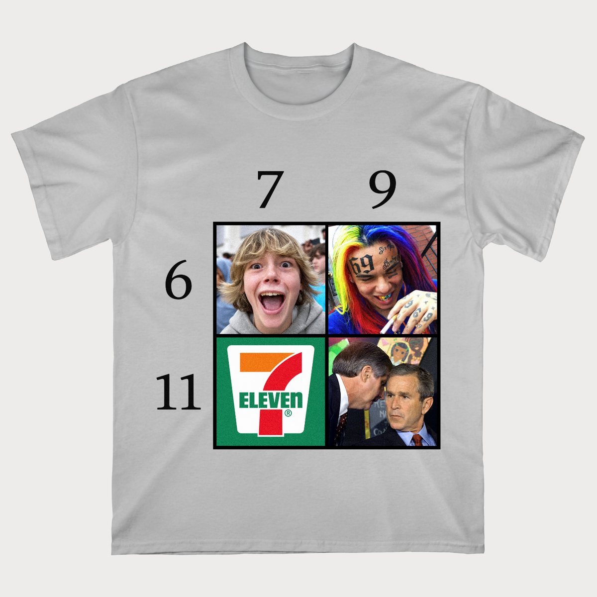 6 7 9 11 Chaotic Internet Meme T-Shirt
