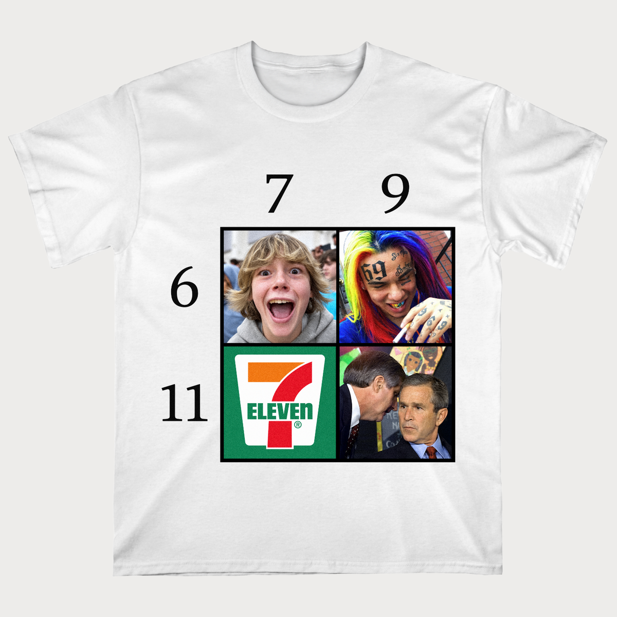 6 7 9 11 Chaotic Internet Meme T-Shirt