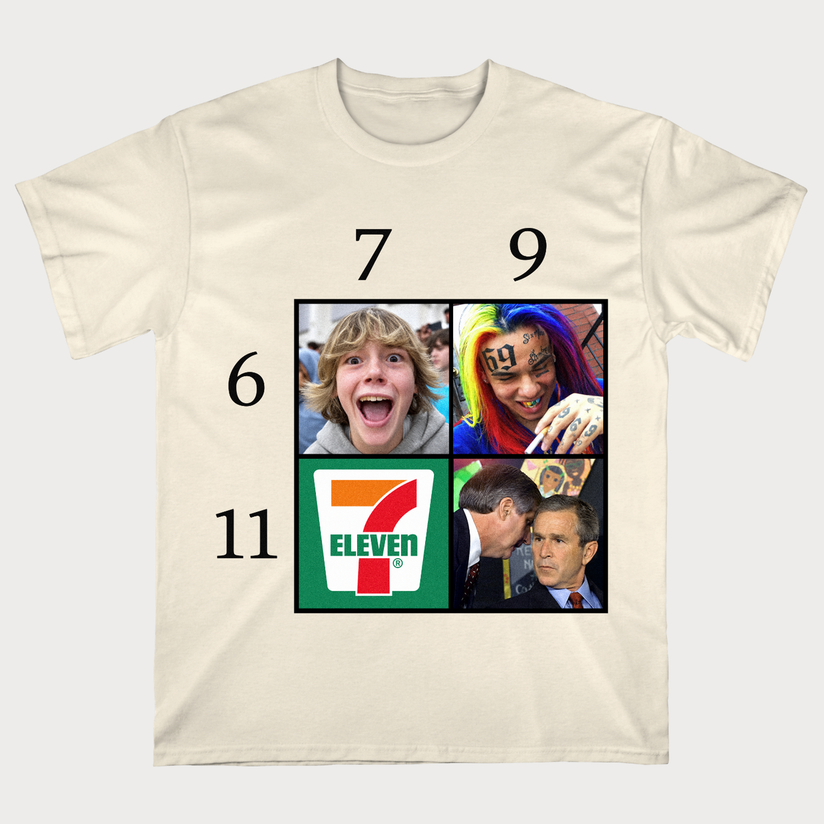 6 7 9 11 Chaotic Internet Meme T-Shirt