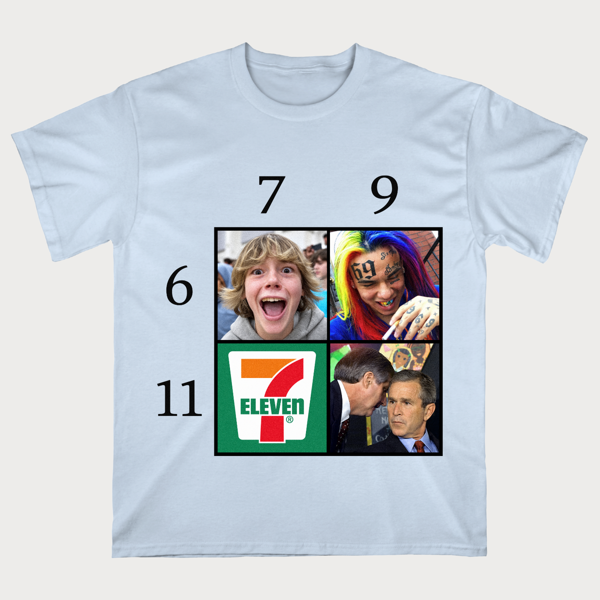 6 7 9 11 Chaotic Internet Meme T-Shirt