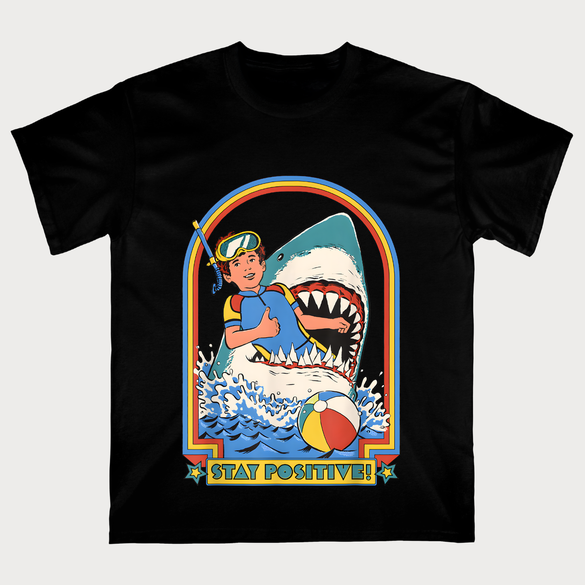 Stay Positive Shark T-Shirt