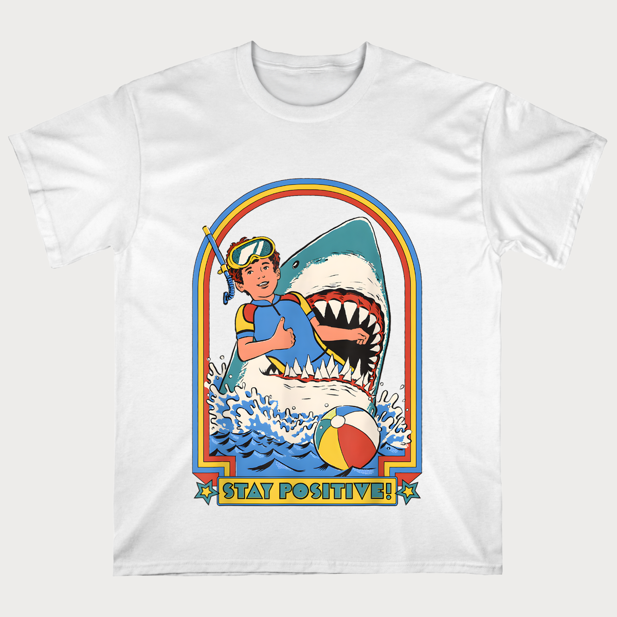 Stay Positive Shark T-Shirt