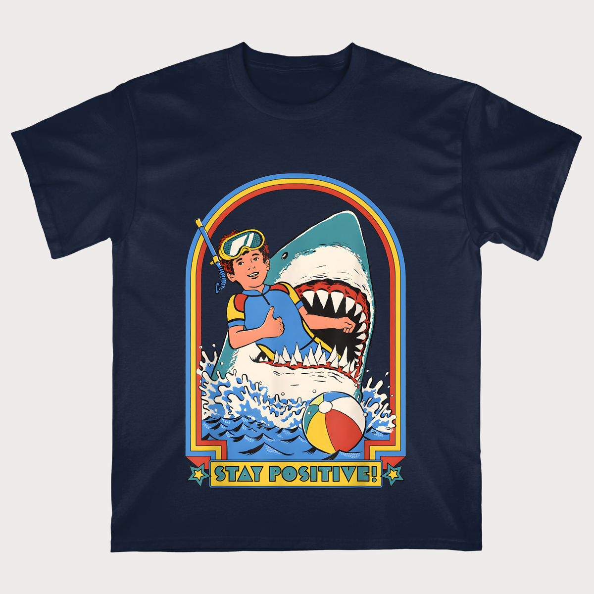 Stay Positive Shark T-Shirt