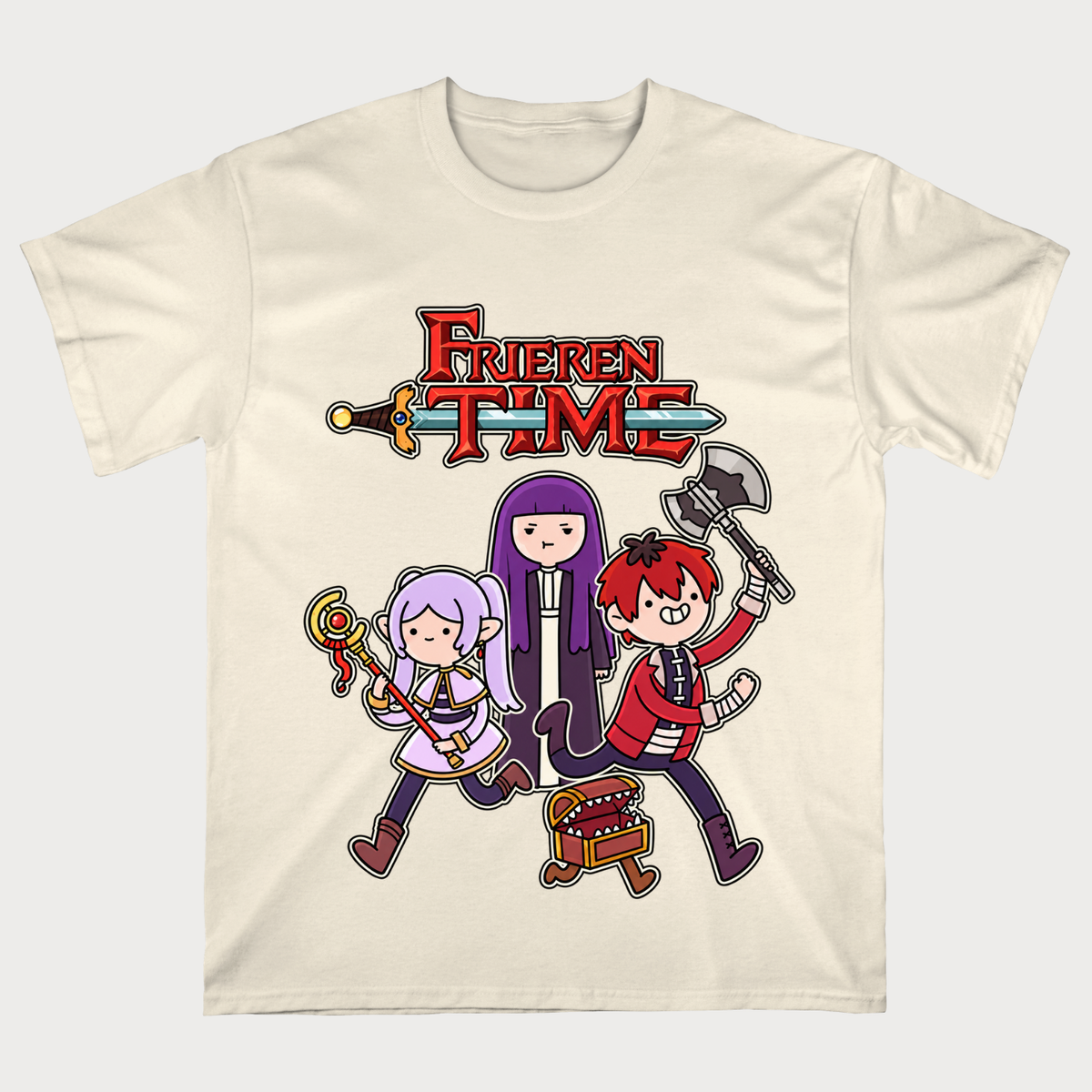 Frieren Time Chibi Fantasy Adventure T-Shirt