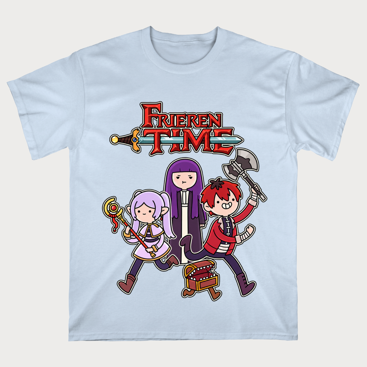 Frieren Time Chibi Fantasy Adventure T-Shirt
