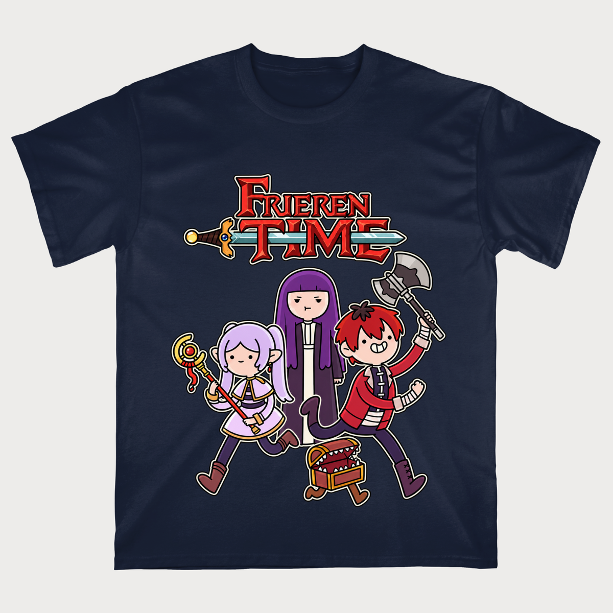Frieren Time Chibi Fantasy Adventure T-Shirt