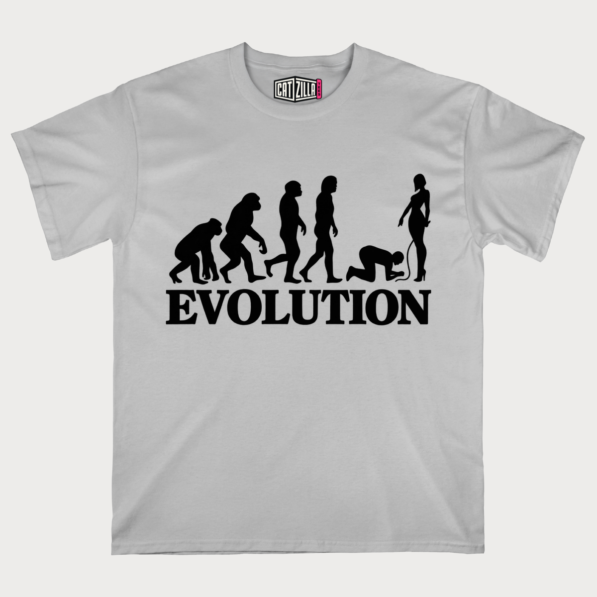 Evolution Silhouette Humorous Human Progress Graphic T‑Shirt