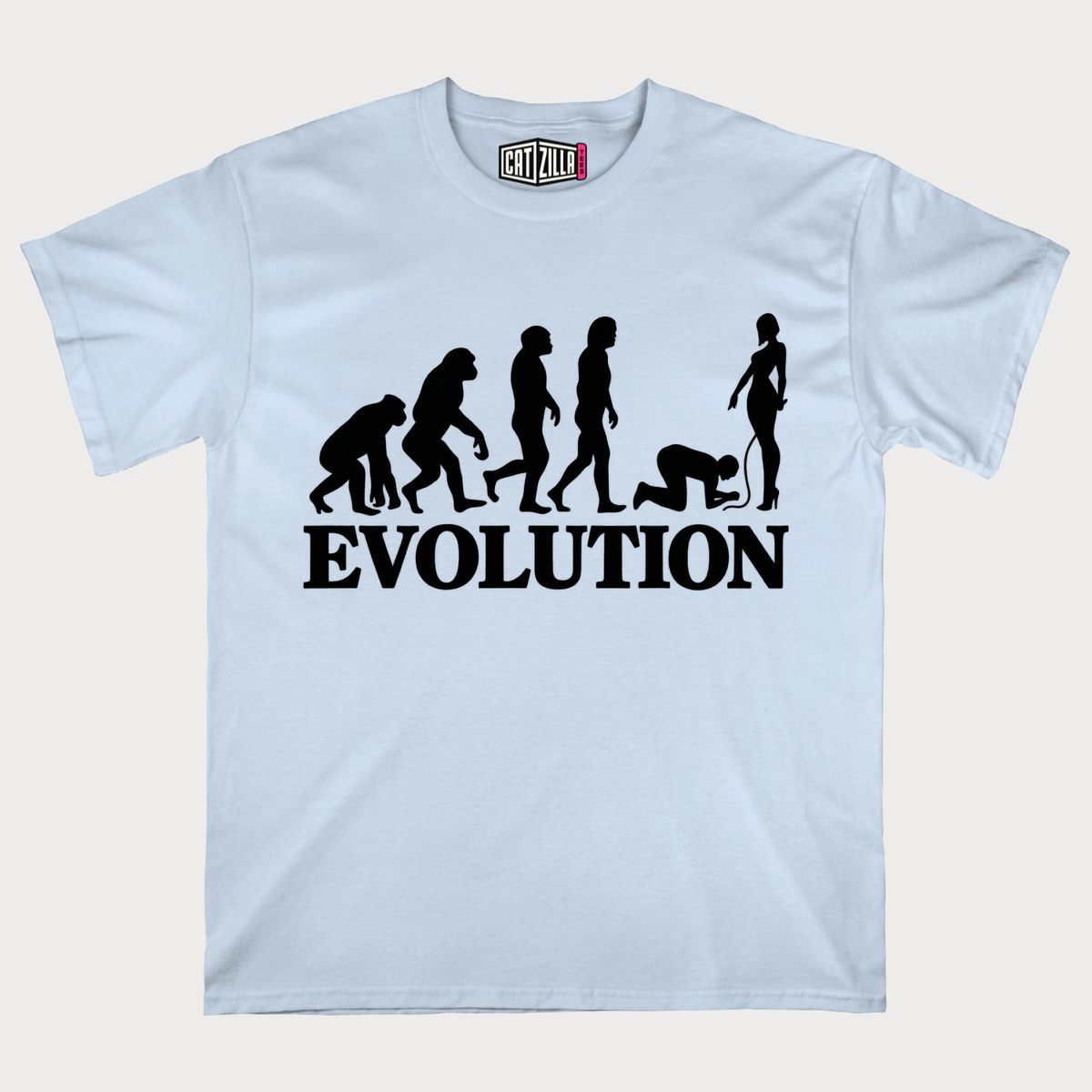 Evolution Silhouette Humorous Human Progress Graphic T‑Shirt