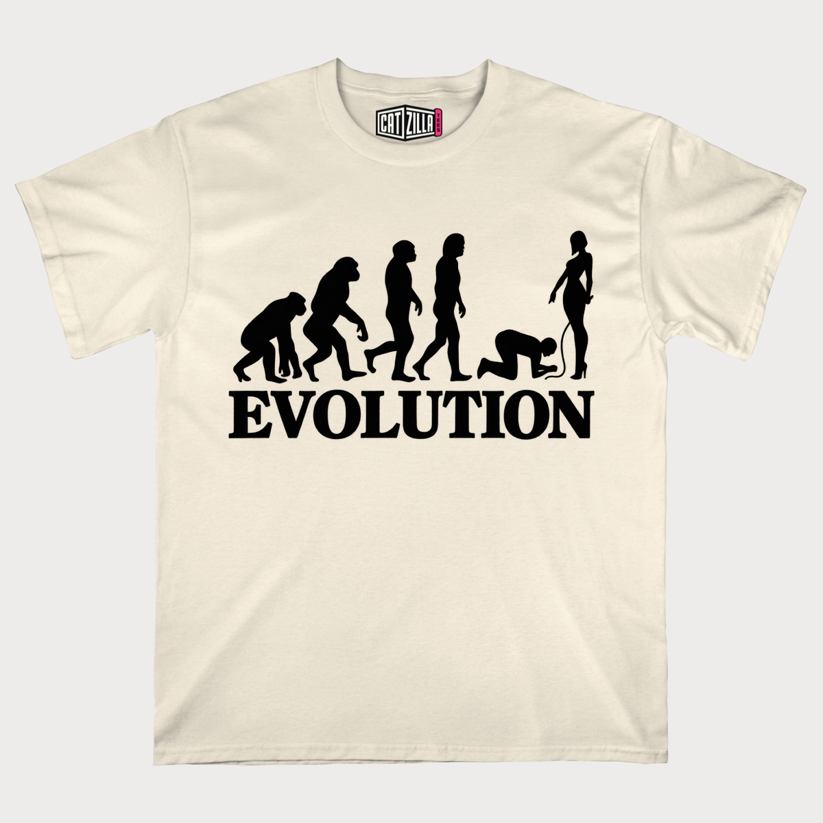 Evolution Silhouette Humorous Human Progress Graphic T‑Shirt