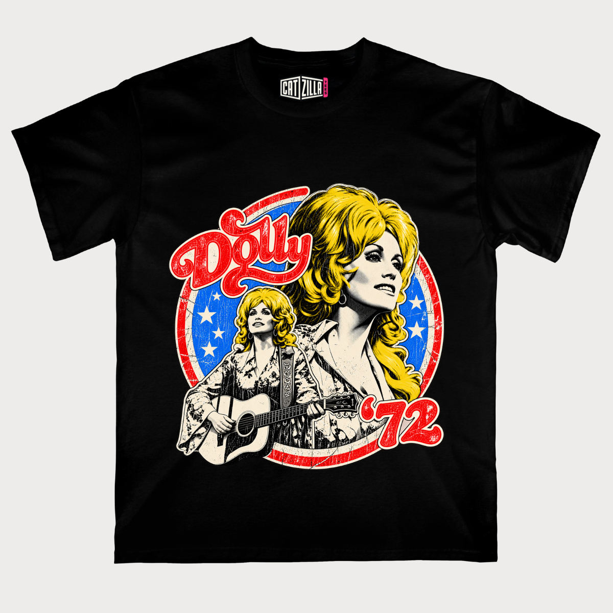 Retro Dolly Parton 72 Ringer Vintage 70's Style Country Music T-Shirt