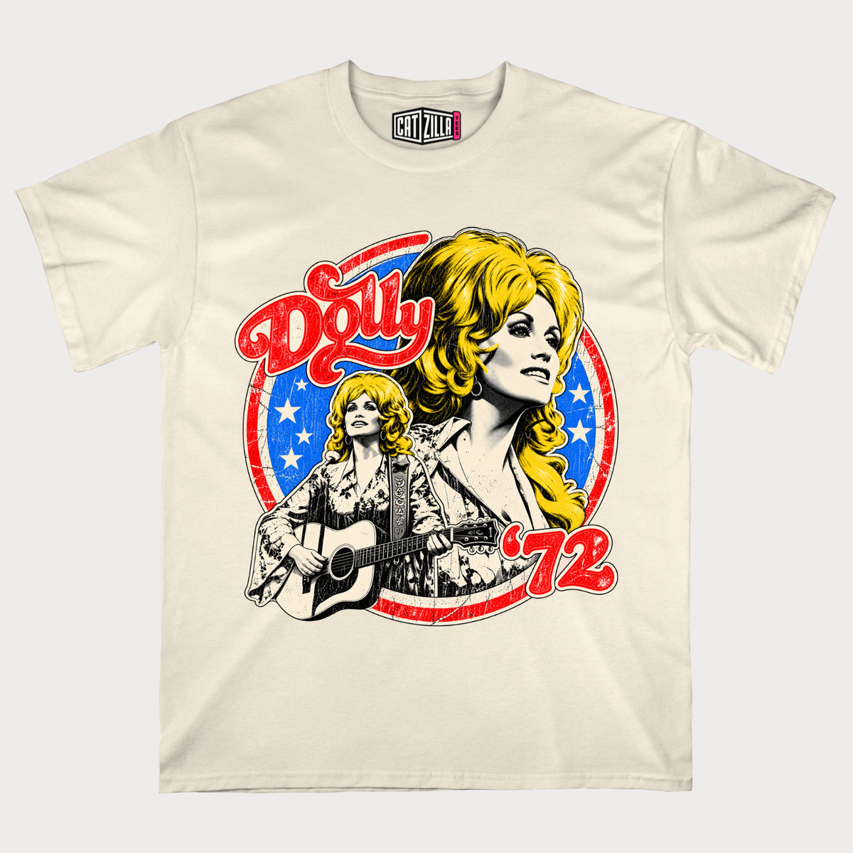Retro Dolly Parton 72 Ringer Vintage 70's Style Country Music T-Shirt