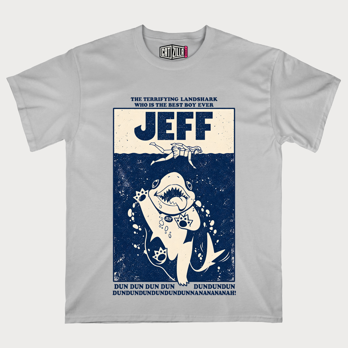 Jeff Shark Graphic Retro Ocean Poster T-Shirt