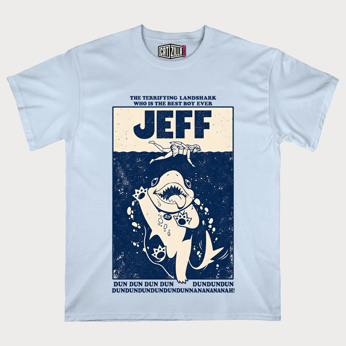 Jeff Shark Graphic Retro Ocean Poster T-Shirt