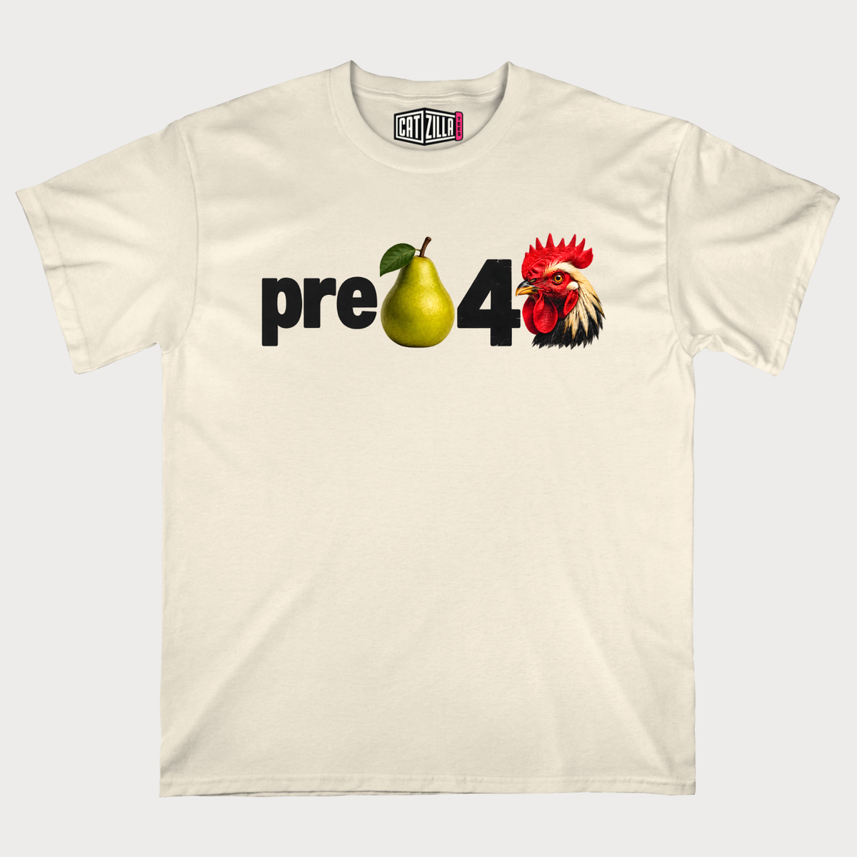 pre pear 4 rooster T‑Shirt