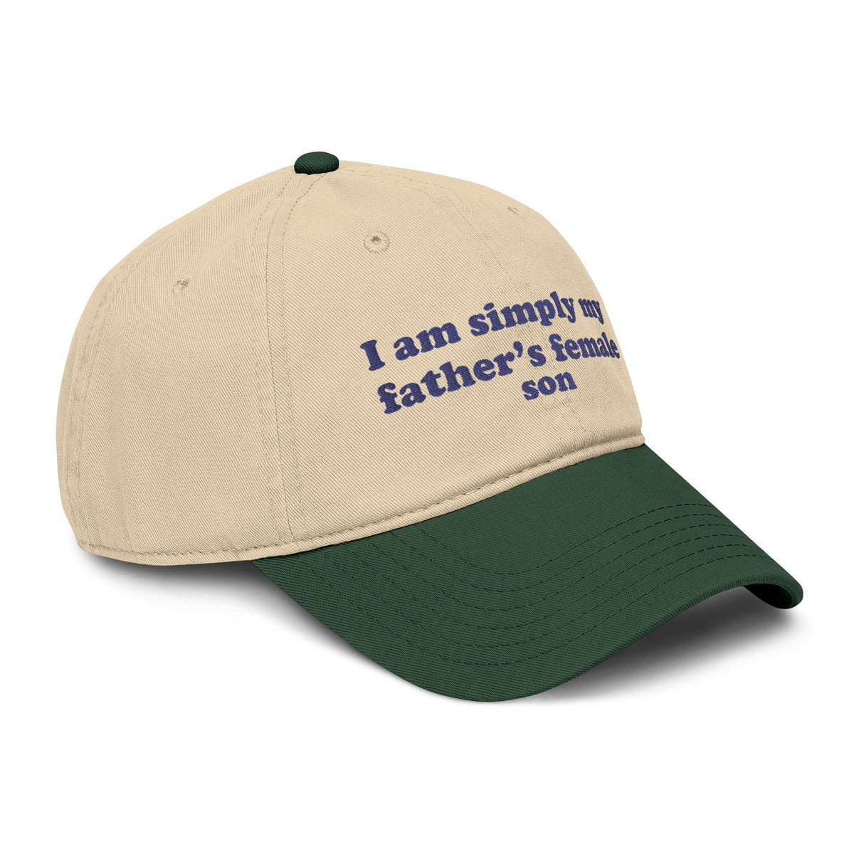 Embroidered 'I Am Simply My Father's Female Son' Washed Baseball Cap