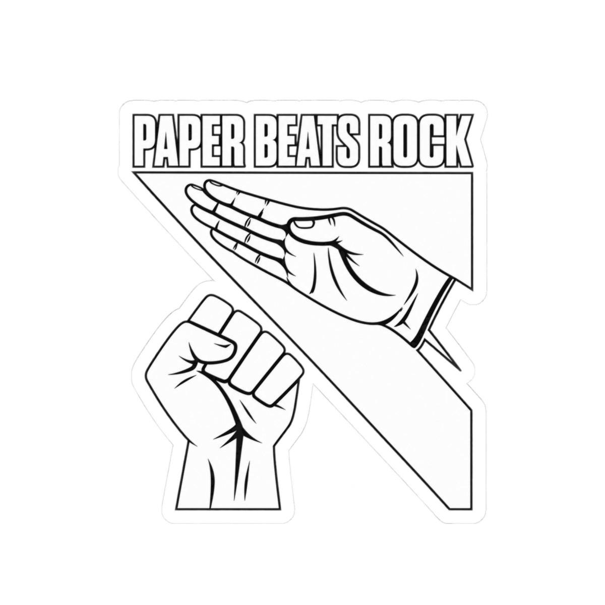 Paper Beats Rock Sticker